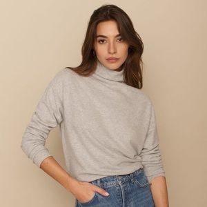 Reformation Kira Knit Top in Heather Grey